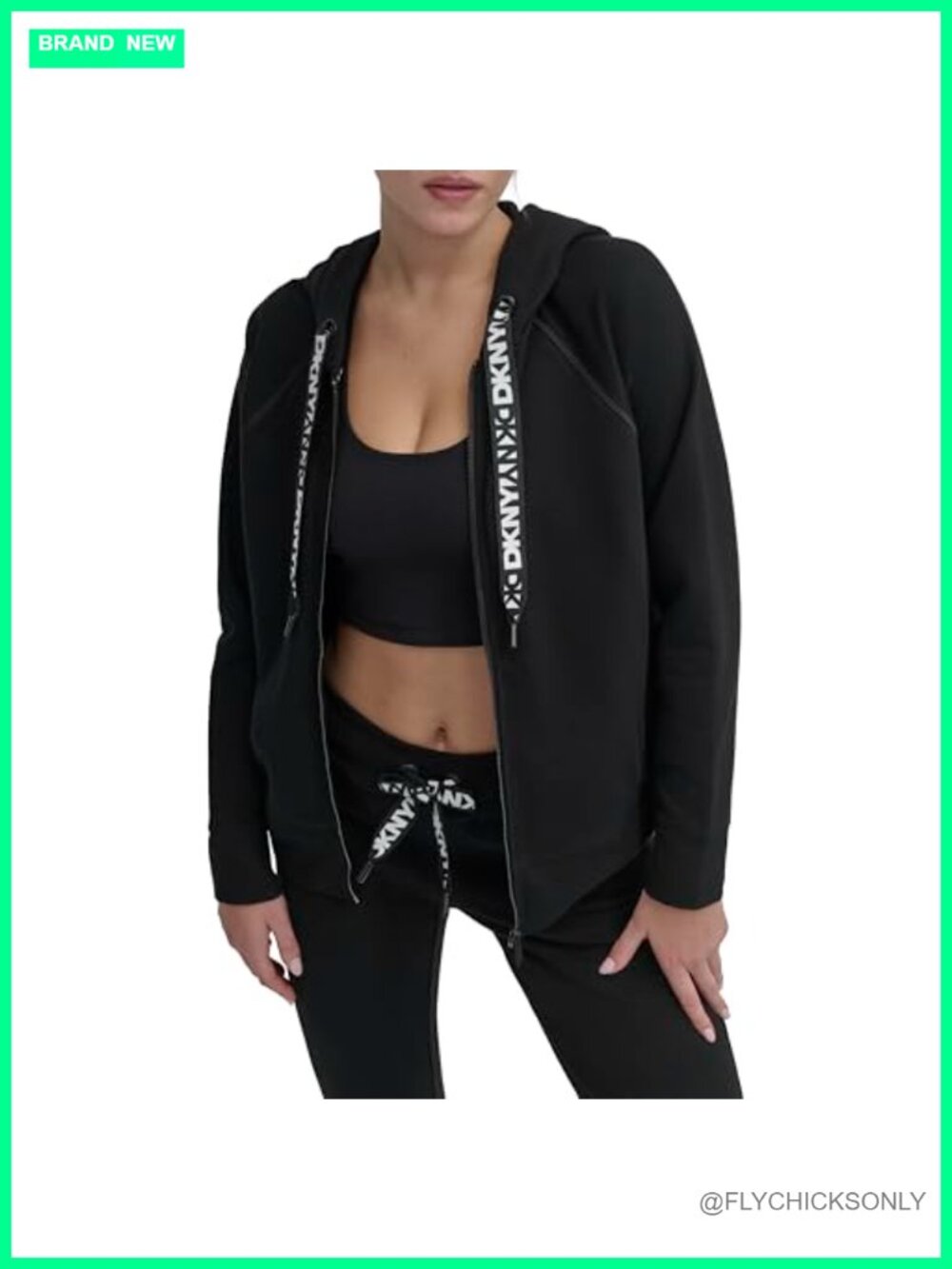 Oversized Full Zip Fleece Hoodie Sweatshirt with Logo Drawstring